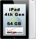 Apple iPad 4th Generation 64GB Wi-Fi 4G Verizon Retina Display A1460