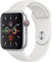 Apple Watch Series 5 44mm Silver Aluminum Case with Sport Band GPS Cellular