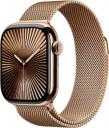 Apple Watch Series 10 46mm Gold Titanium Case with Milanese Loop A3003 GPS Cellular