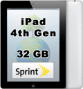 Apple iPad 4th Generation 32GB Wi-Fi 4G Sprint Retina Display A1460