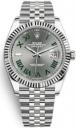 Rolex Datejust 41 Oystersteel and White Gold Jubilee Fluted Slate Green Roman Wimbledon 126334