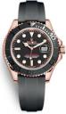 Rolex Yacht Master 40 Everose Gold Oysterflex Black Dial 126655